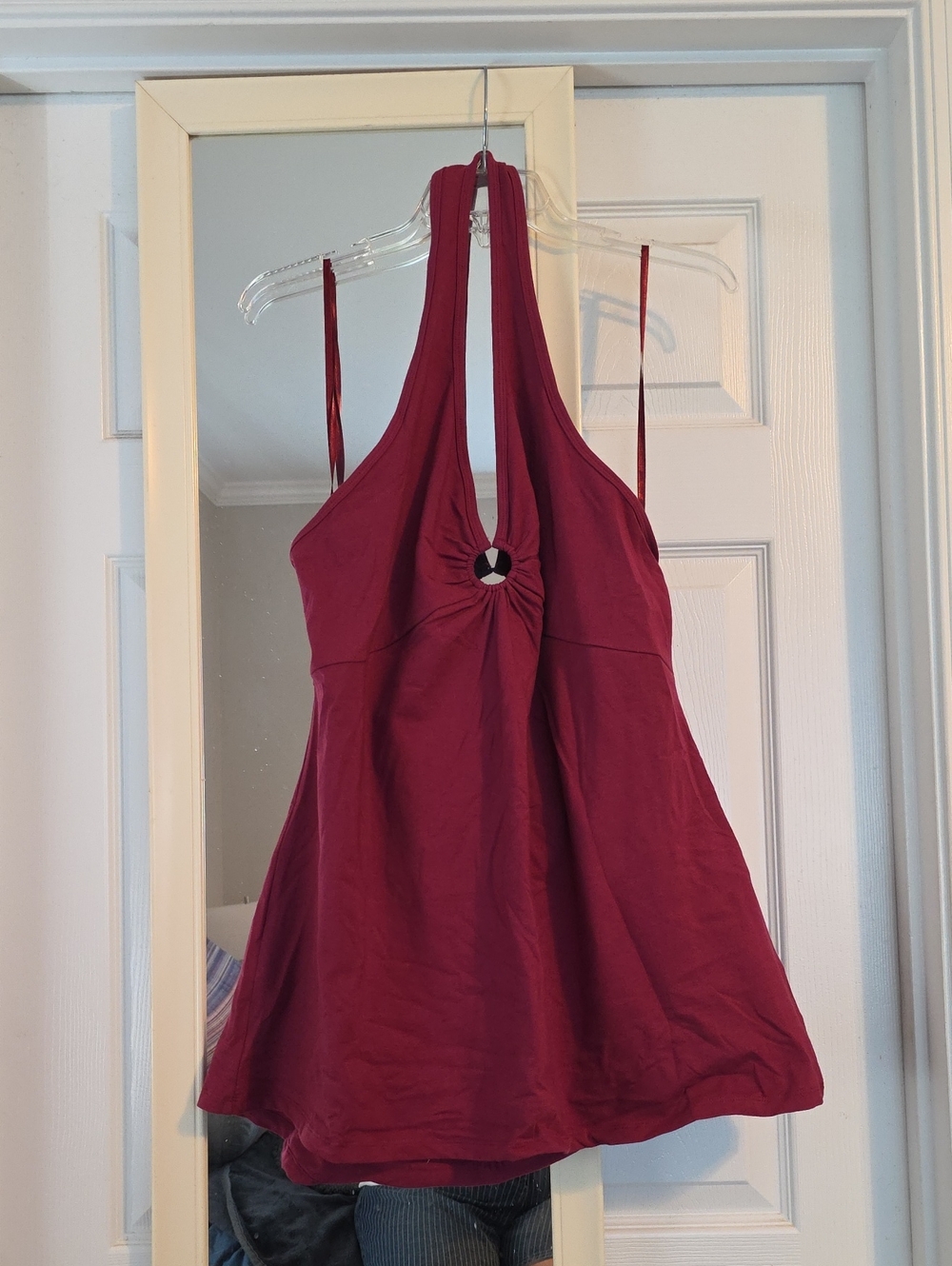 torrid Wine Halter Camisole with Ring Accent